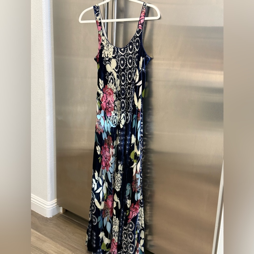 Johnny Was Velvet Burn Out Column Dress